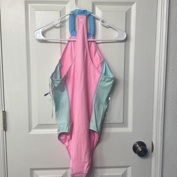 LoveShackFancy x Hurley Max Colorblock One Piece in Pink - Picture 9 of 9